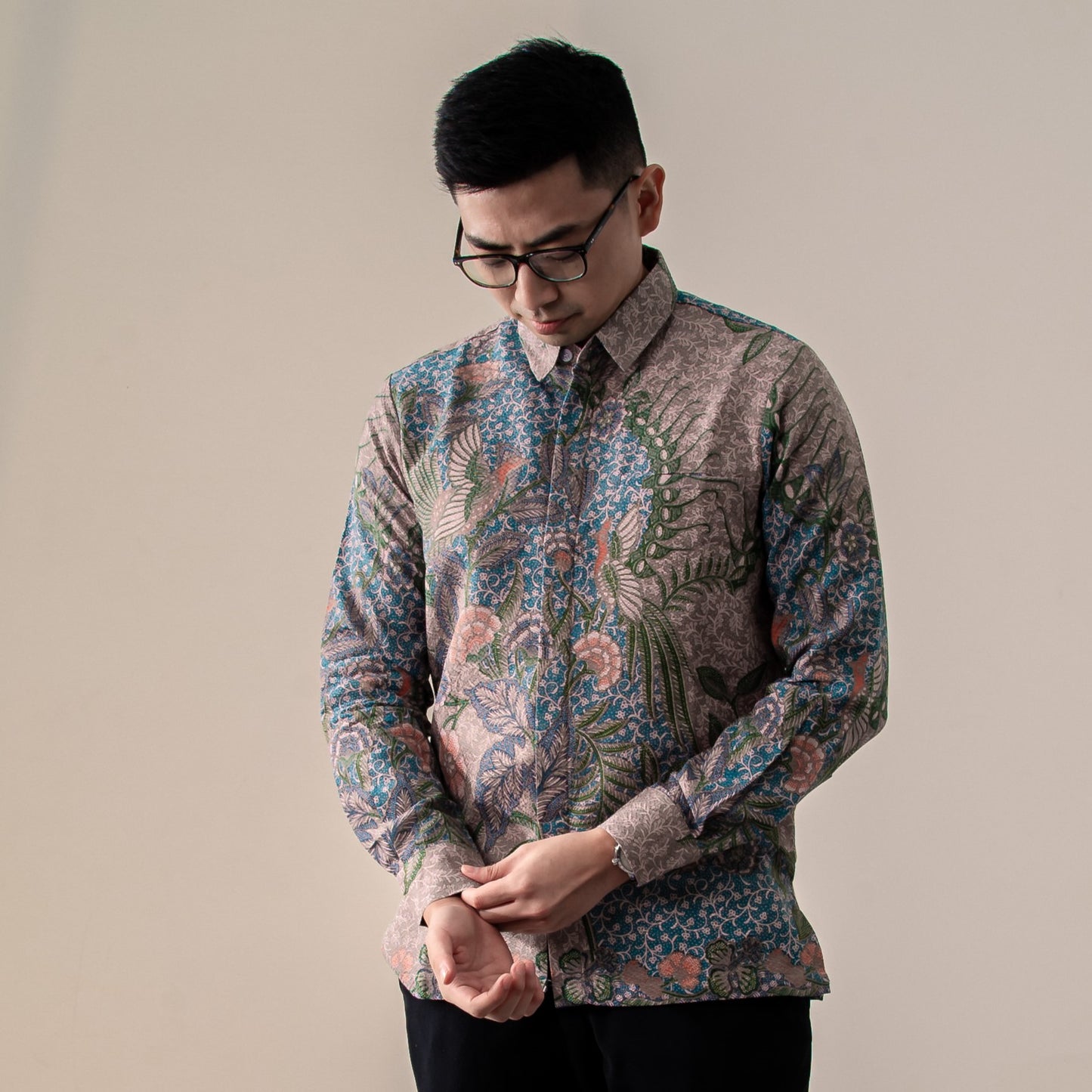Blurana - Mandalas Premium Men's Long Sleeve Batik Shirt