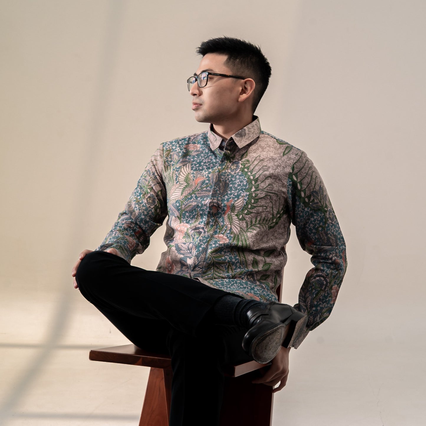 Blurana - Mandalas Premium Men's Long Sleeve Batik Shirt