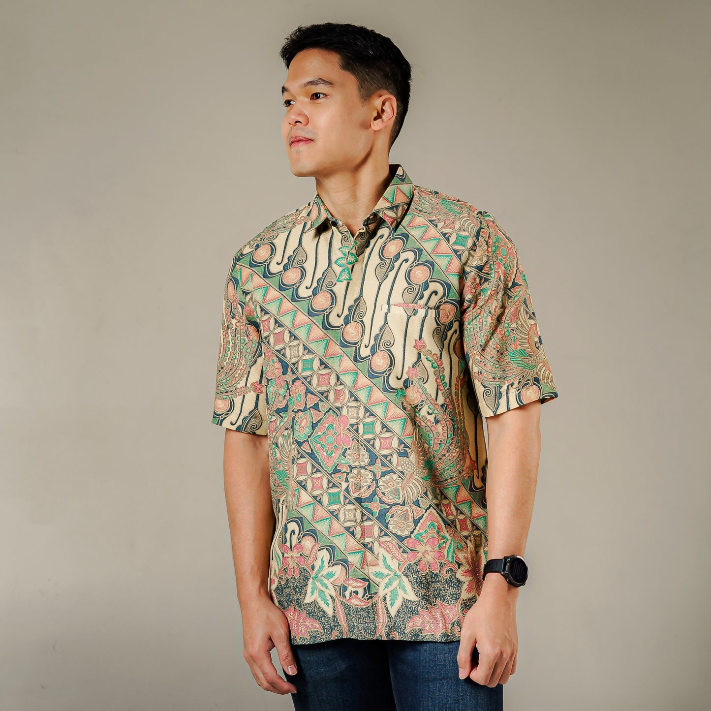 Blurosa - Mandalas Premium Men's Short Sleeve Batik Shirt