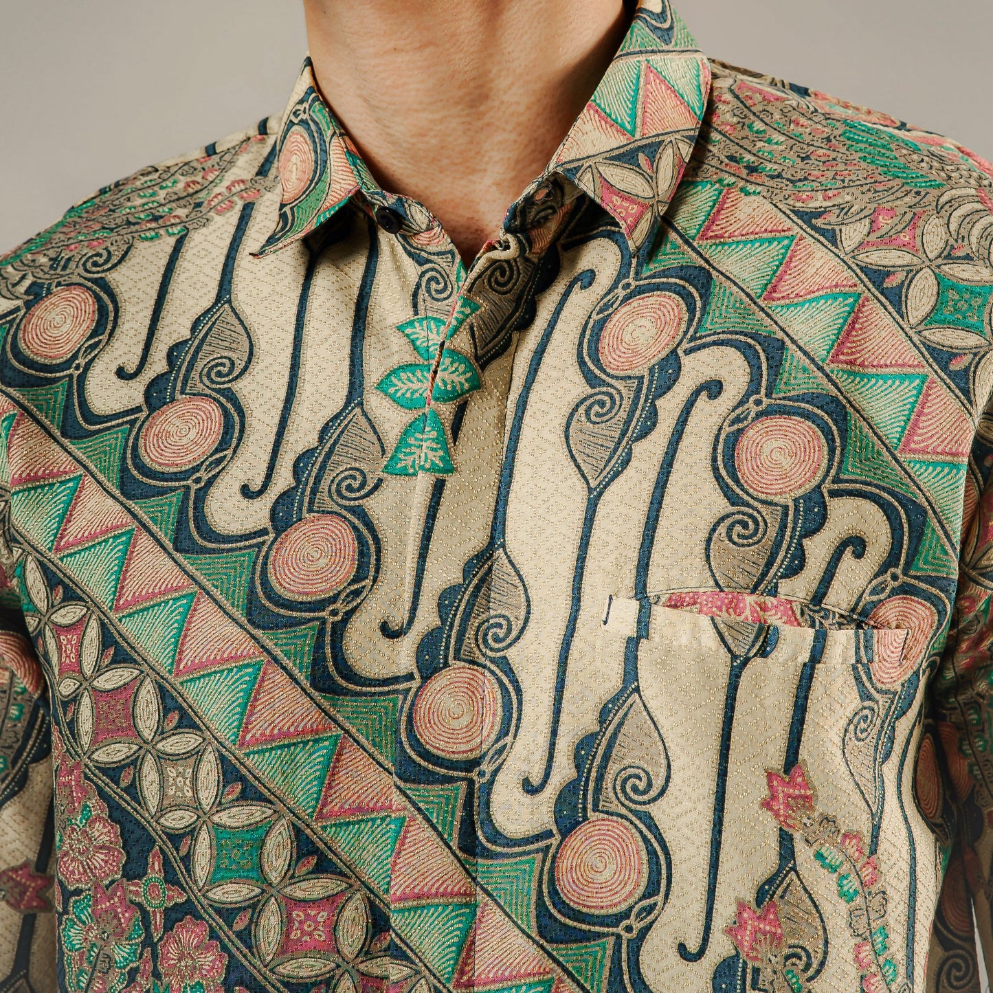 Blurosa - Mandalas Premium Men's Short Sleeve Batik Shirt