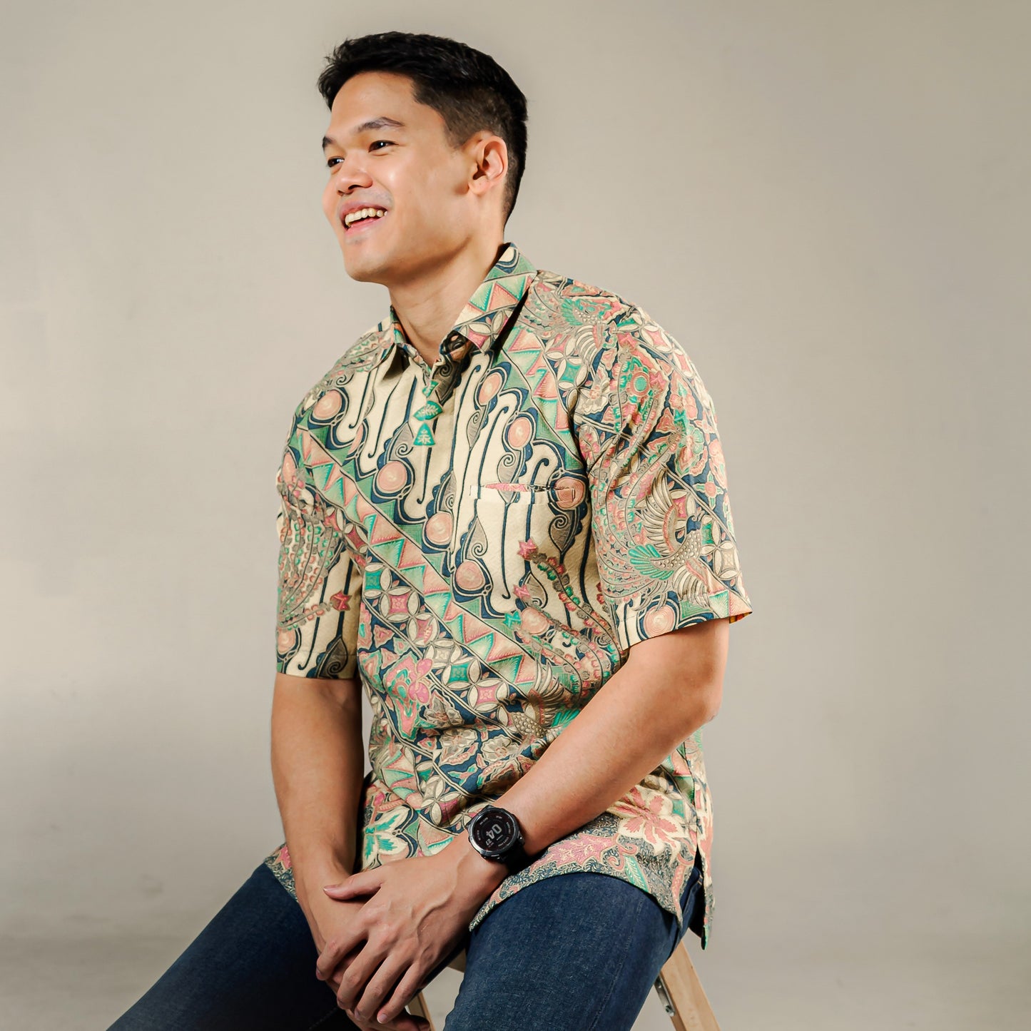 Blurosa - Mandalas Premium Men's Short Sleeve Batik Shirt
