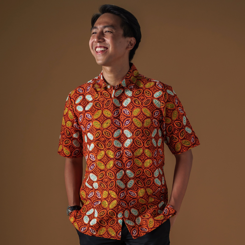 Camora - Mandalas Premium Men's Short Sleeve Batik Shirt