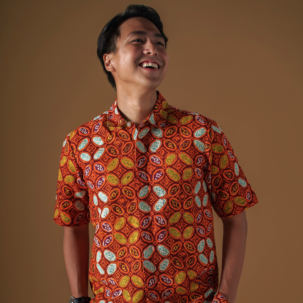 Camora - Mandalas Premium Men's Short Sleeve Batik Shirt