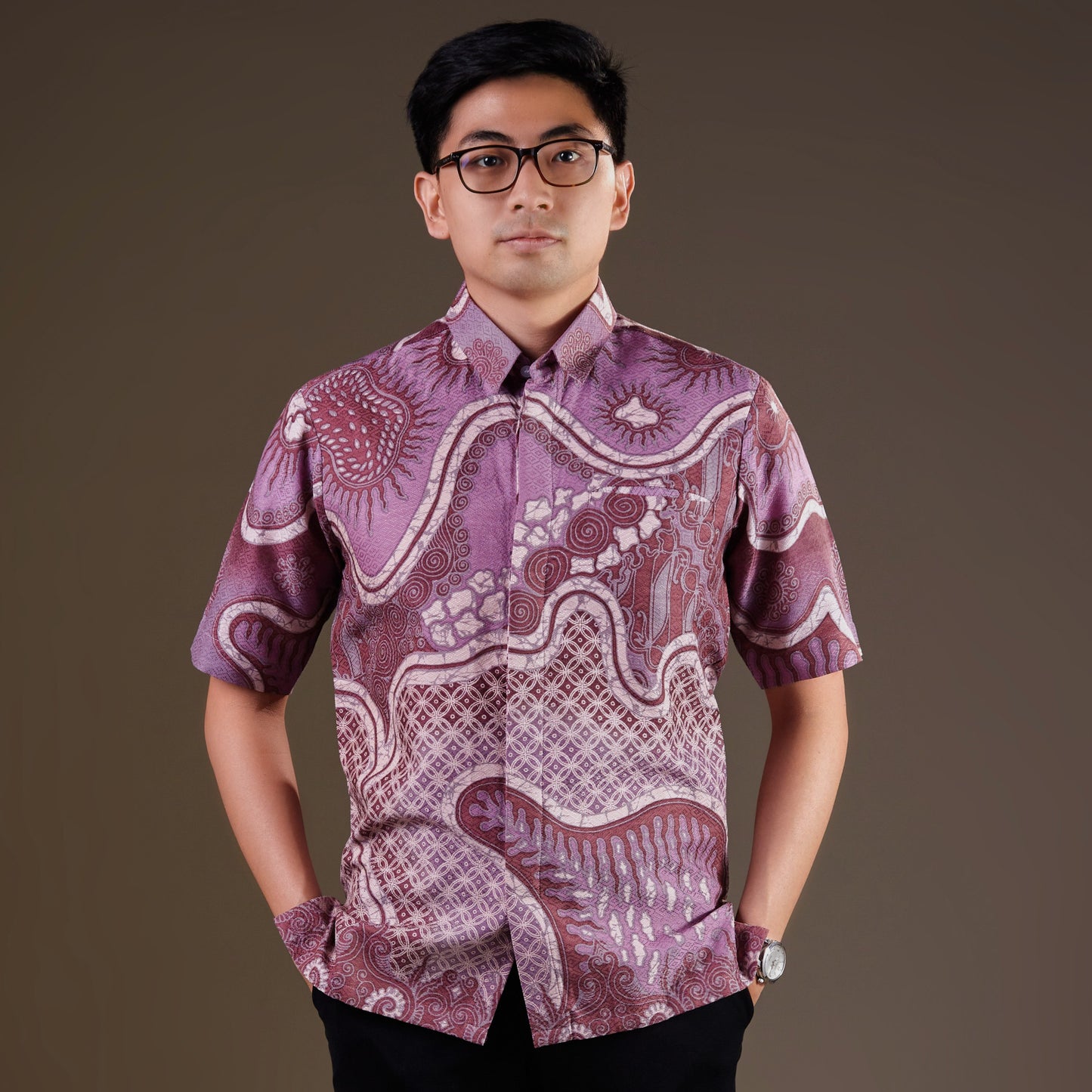 Celerum - Mandalas Premium Men's Short Sleeve Batik Shirt