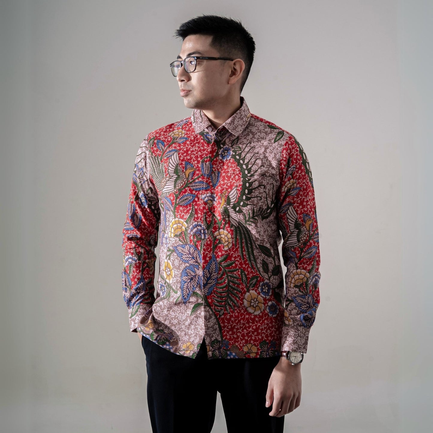 Cendrana - Mandalas Premium Men's Long Sleeve Batik Shirt