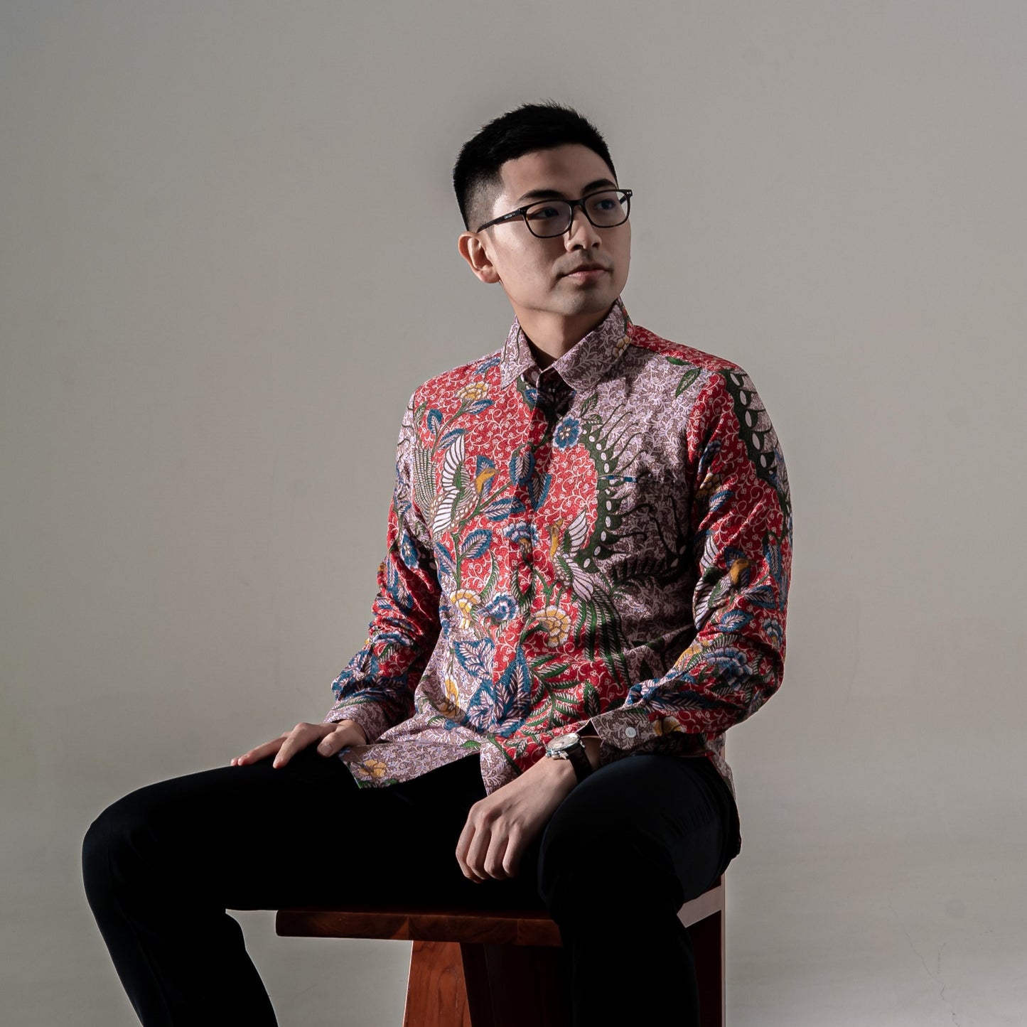 Cendrana - Mandalas Premium Men's Long Sleeve Batik Shirt