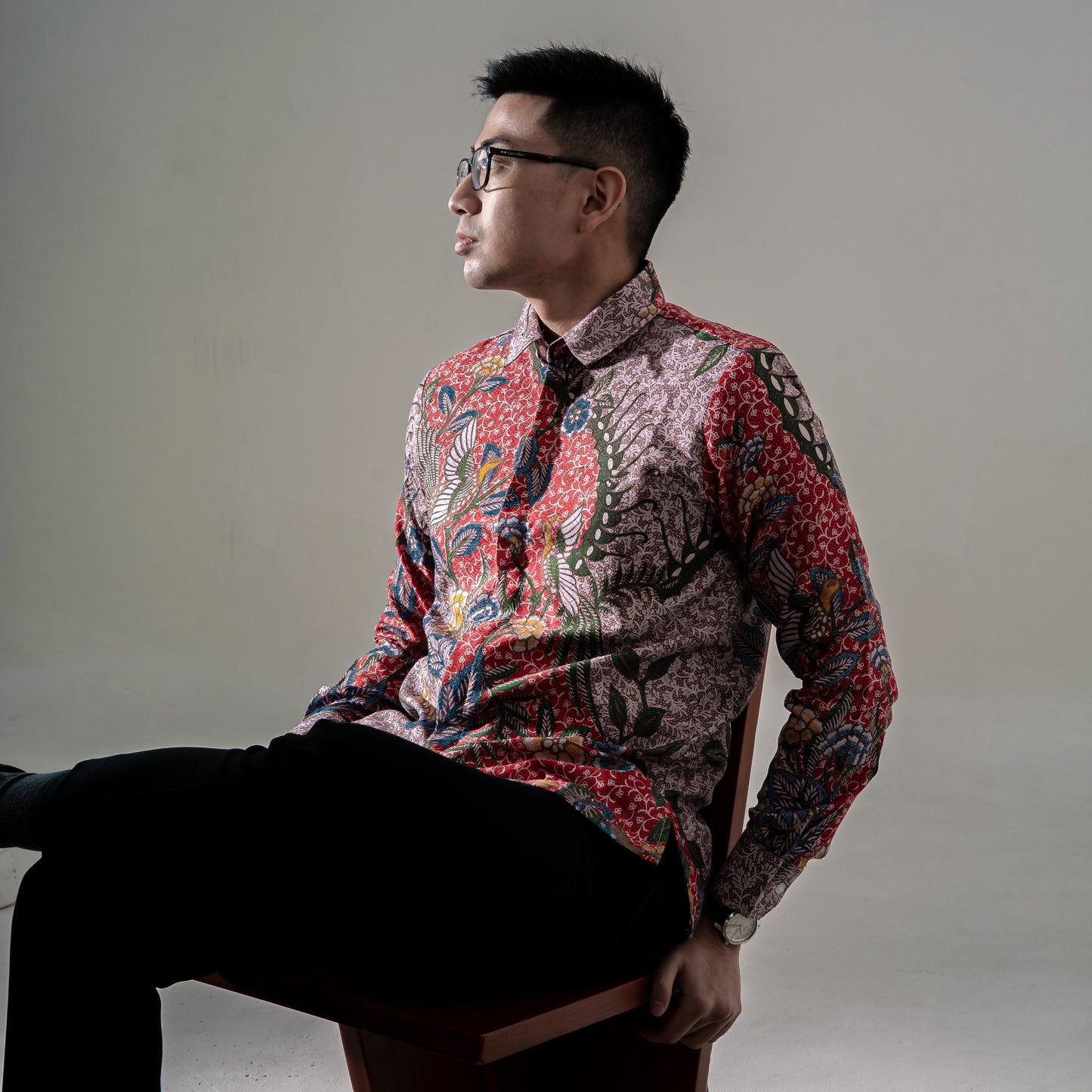 Cendrana - Mandalas Premium Men's Long Sleeve Batik Shirt