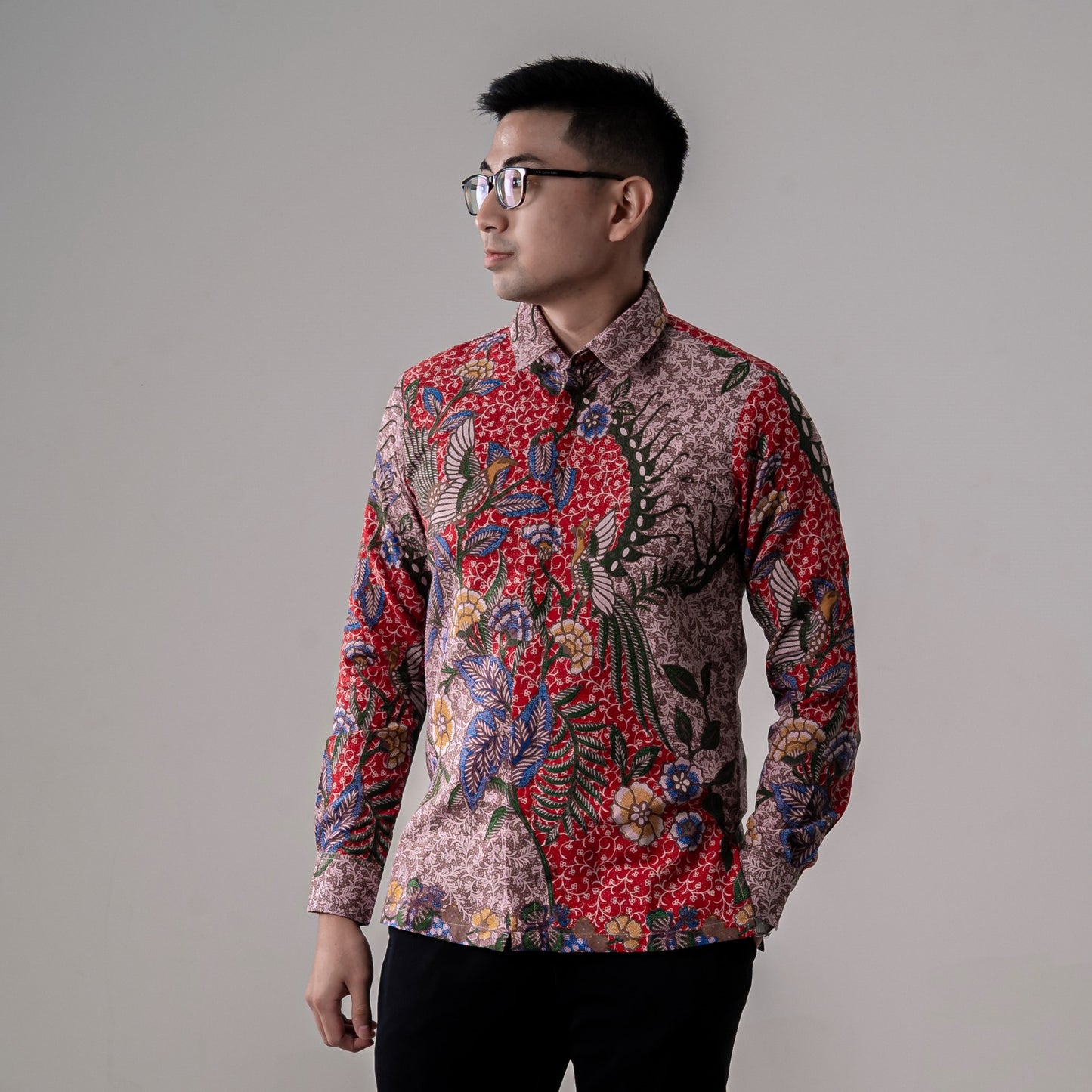 Cendrana - Mandalas Premium Men's Long Sleeve Batik Shirt