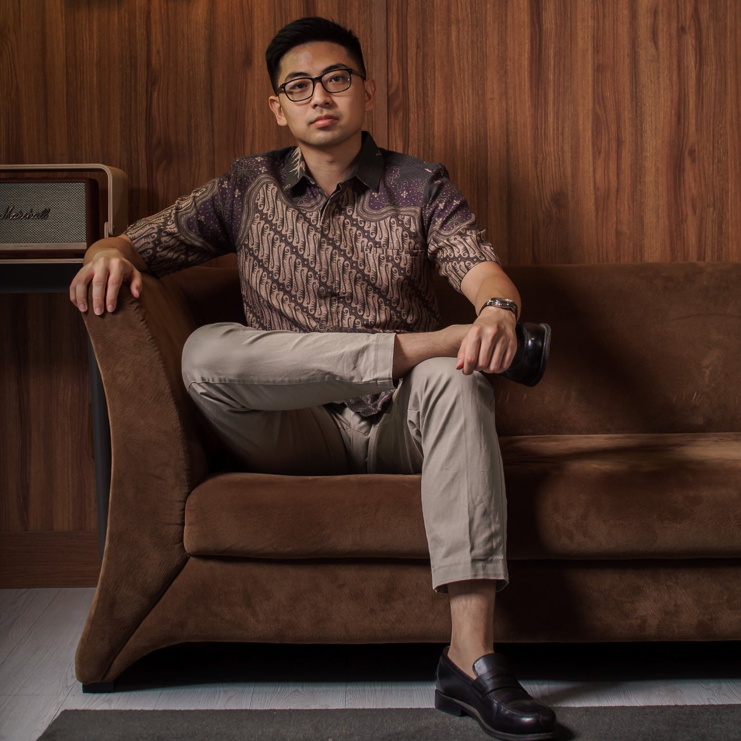 Dabu - Mandalas Premium Men's Short Sleeve Batik Shirt