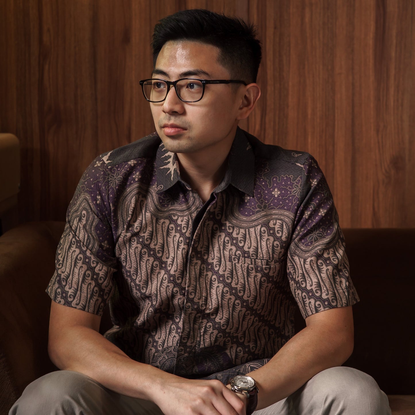 Dabu - Mandalas Premium Men's Short Sleeve Batik Shirt