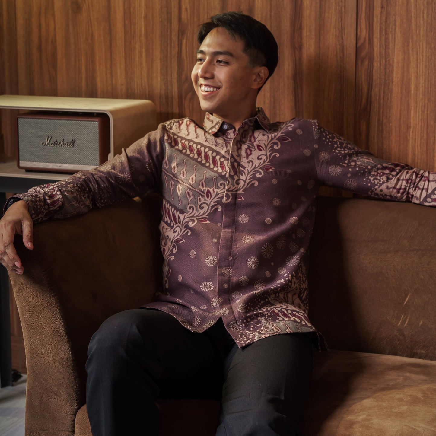 Duval - Mandalas Premium Men's Long Sleeve Batik Shirt