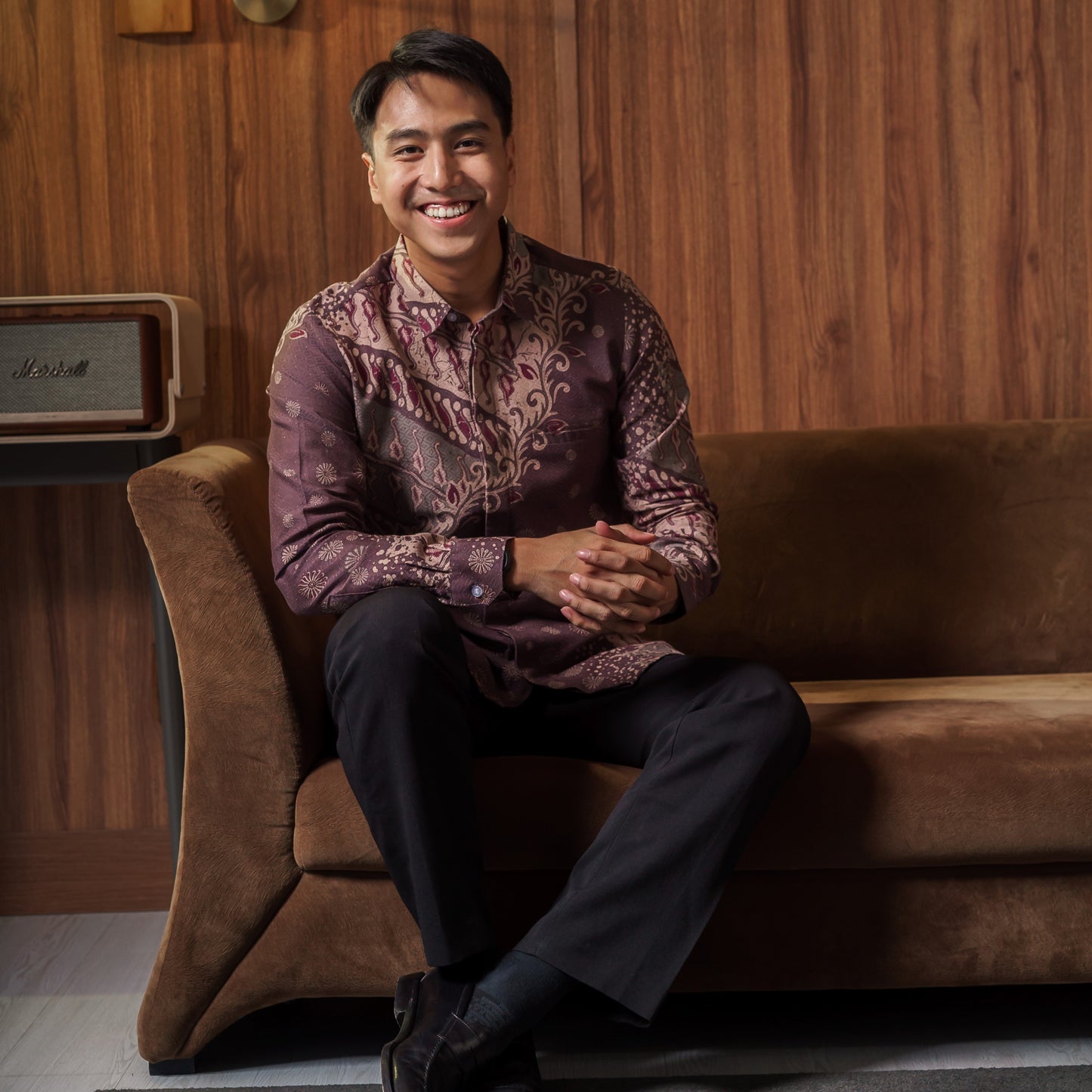 Duval - Mandalas Premium Men's Long Sleeve Batik Shirt