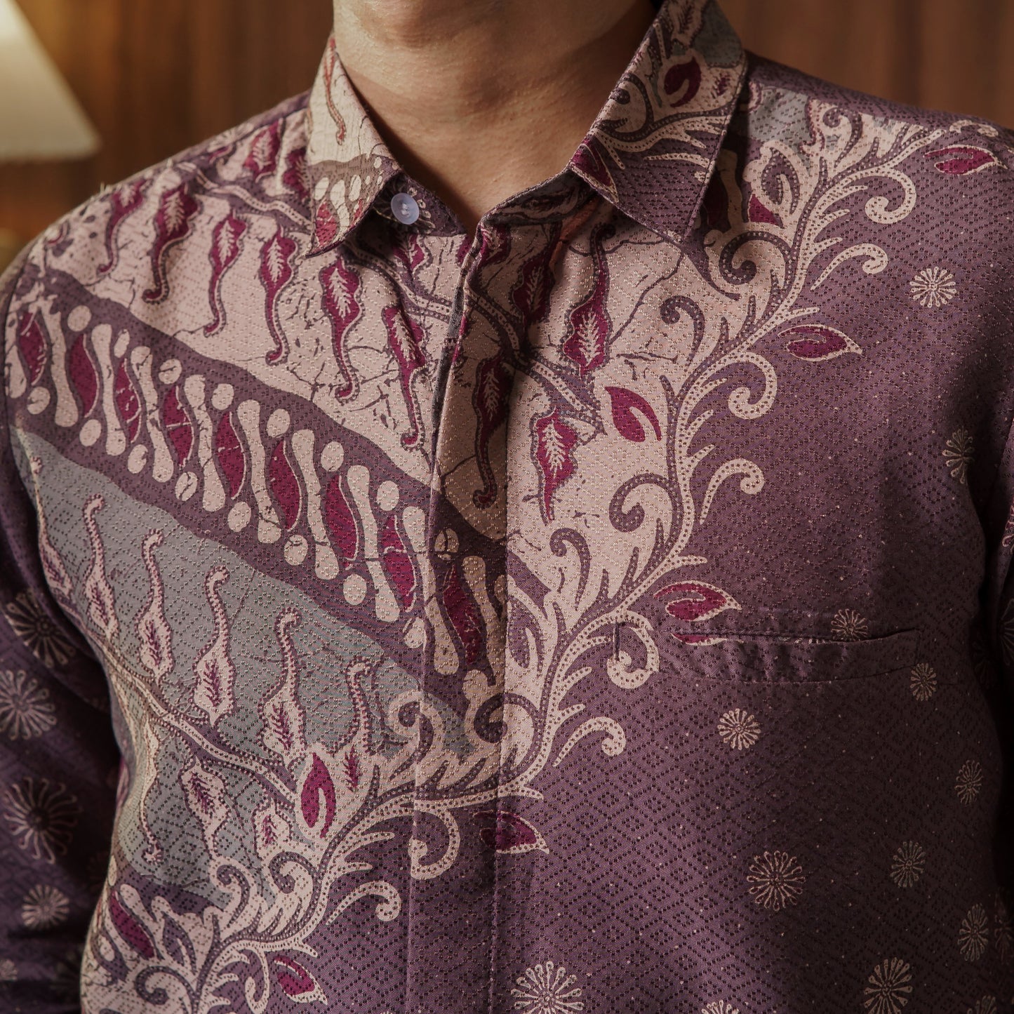 Duval - Mandalas Premium Men's Long Sleeve Batik Shirt