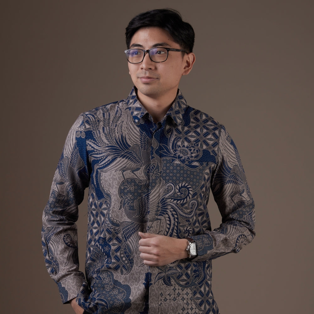 Firaya - Mandalas Kemeja Batik Pria Premium Lengan Panjang