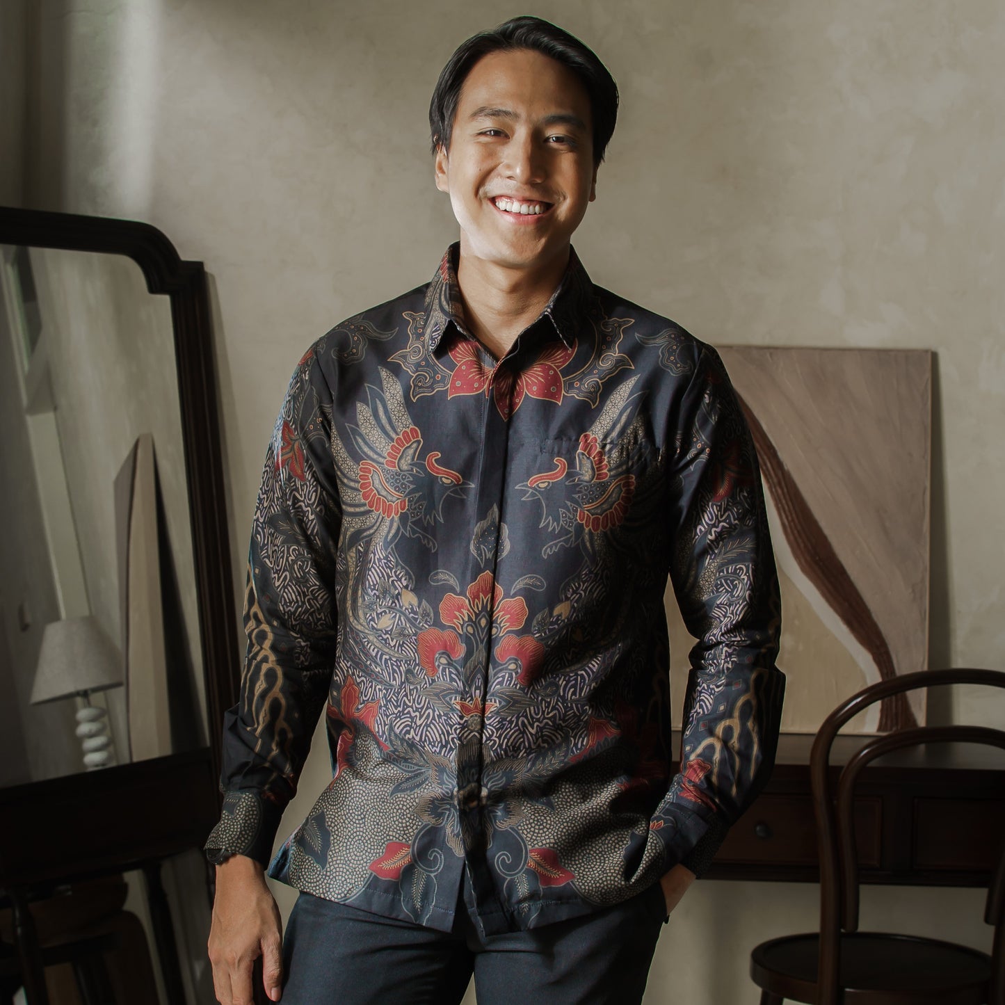 Garuda - Mandalas Kemeja Batik Pria Premium Lengan Panjang