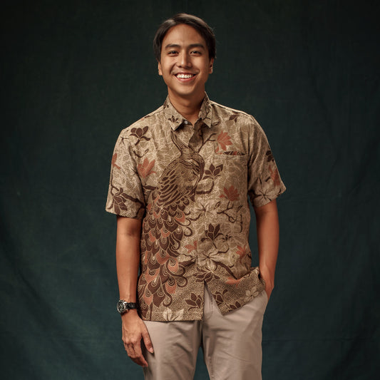Gratit - Mandalas Premium Men's Short Sleeve Batik Shirt