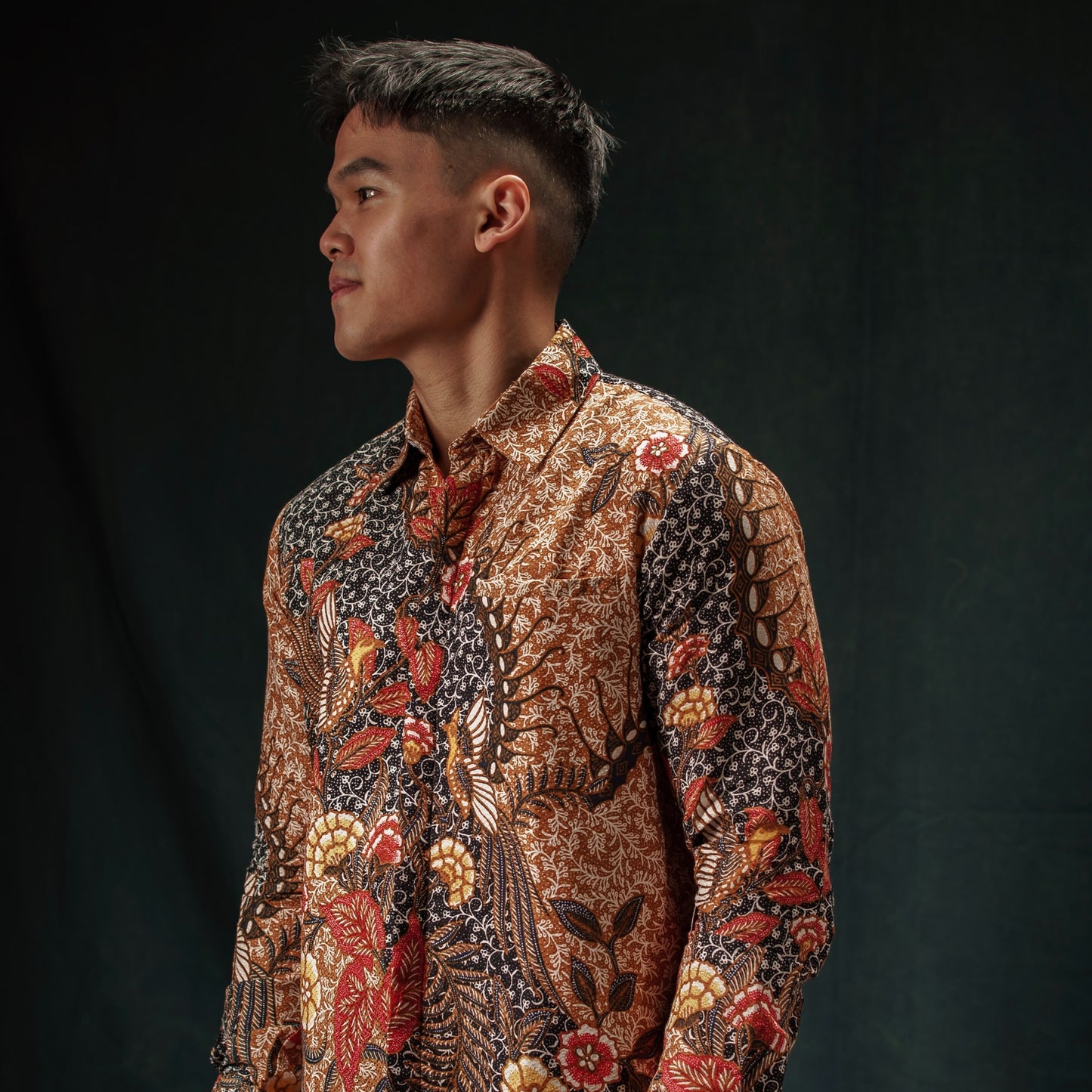 Hirana - Mandalas Premium Men's Long Sleeve Batik Shirt