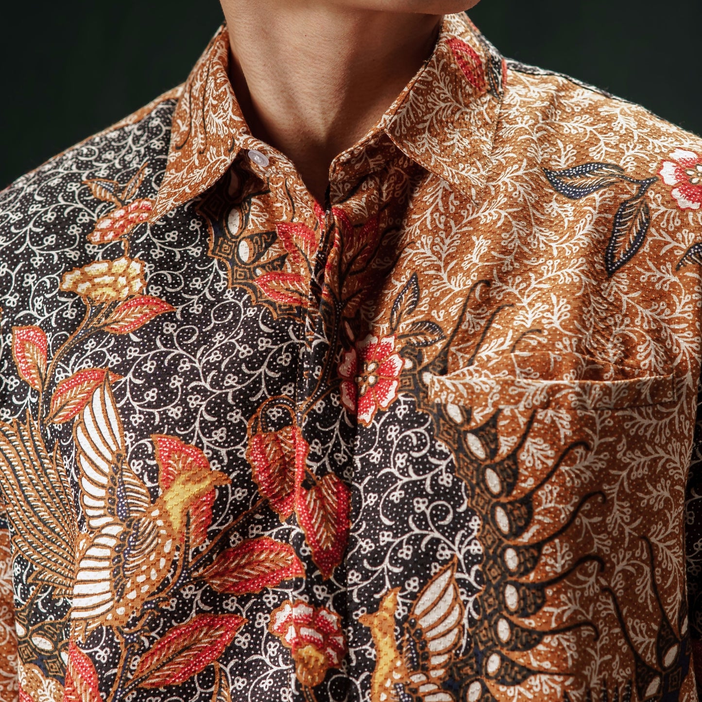 Hirana - Mandalas Premium Men's Long Sleeve Batik Shirt