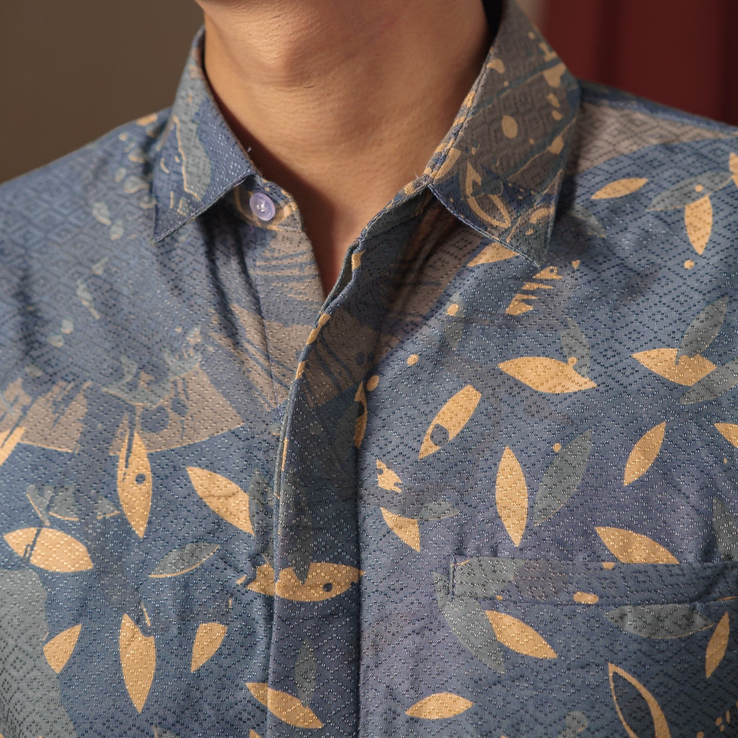 Kelana - Mandalas Men's Long Sleeve Batik Shirt