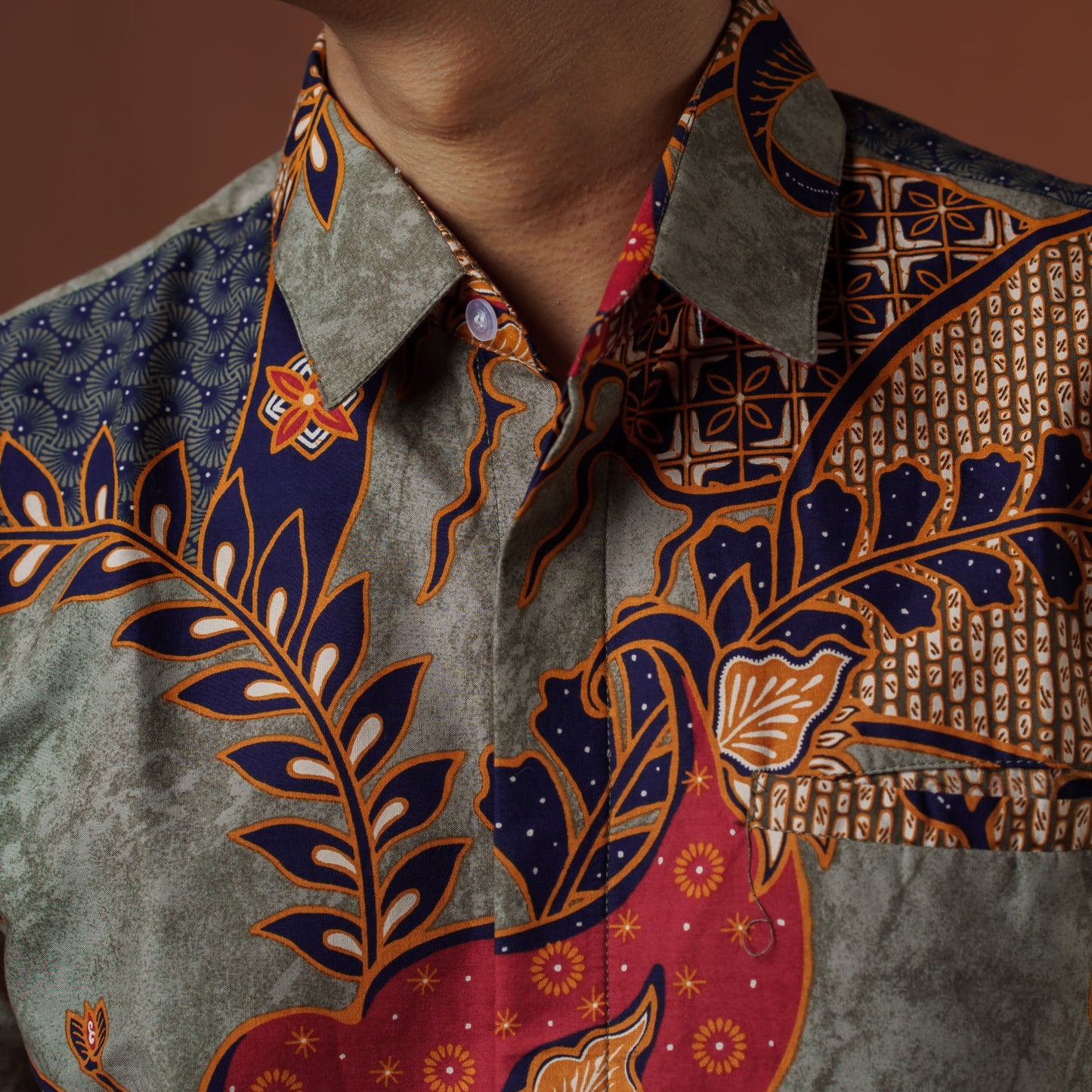 Kharis - Mandalas Premium Men's Long Sleeve Batik Shirt