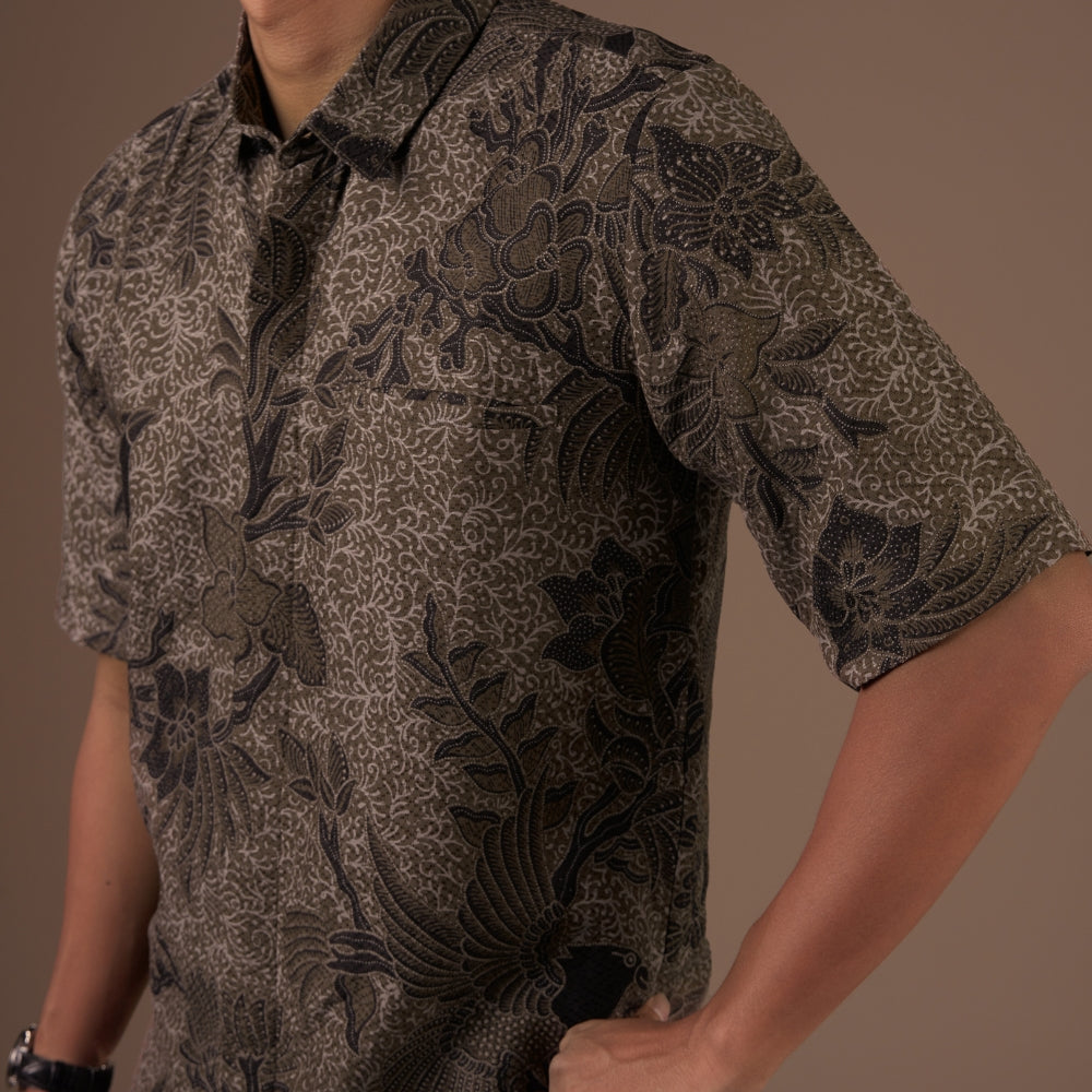 Kolibri - Mandalas Premium Men's Short Sleeve Batik Shirt