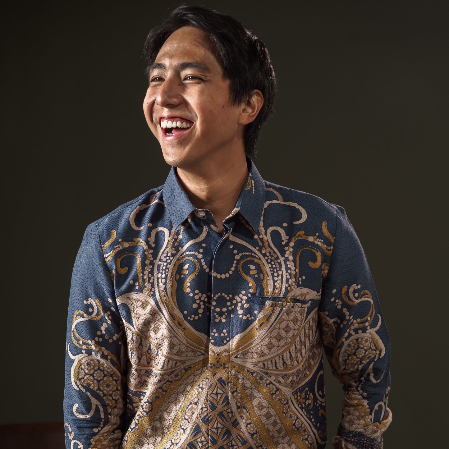Kulama - Mandalas Premium Men's Long Sleeve Batik Shirt