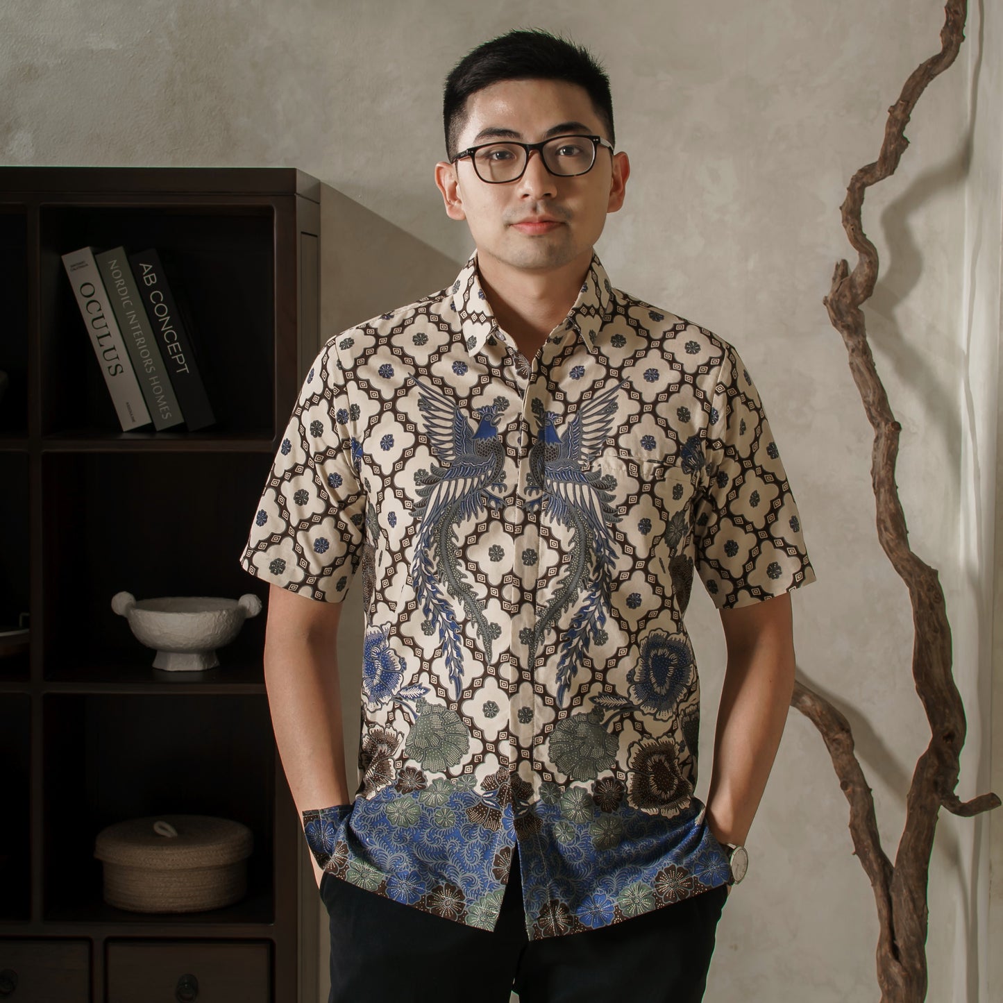 Kunca - Mandalas Premium Men's Short Sleeve Batik Shirt