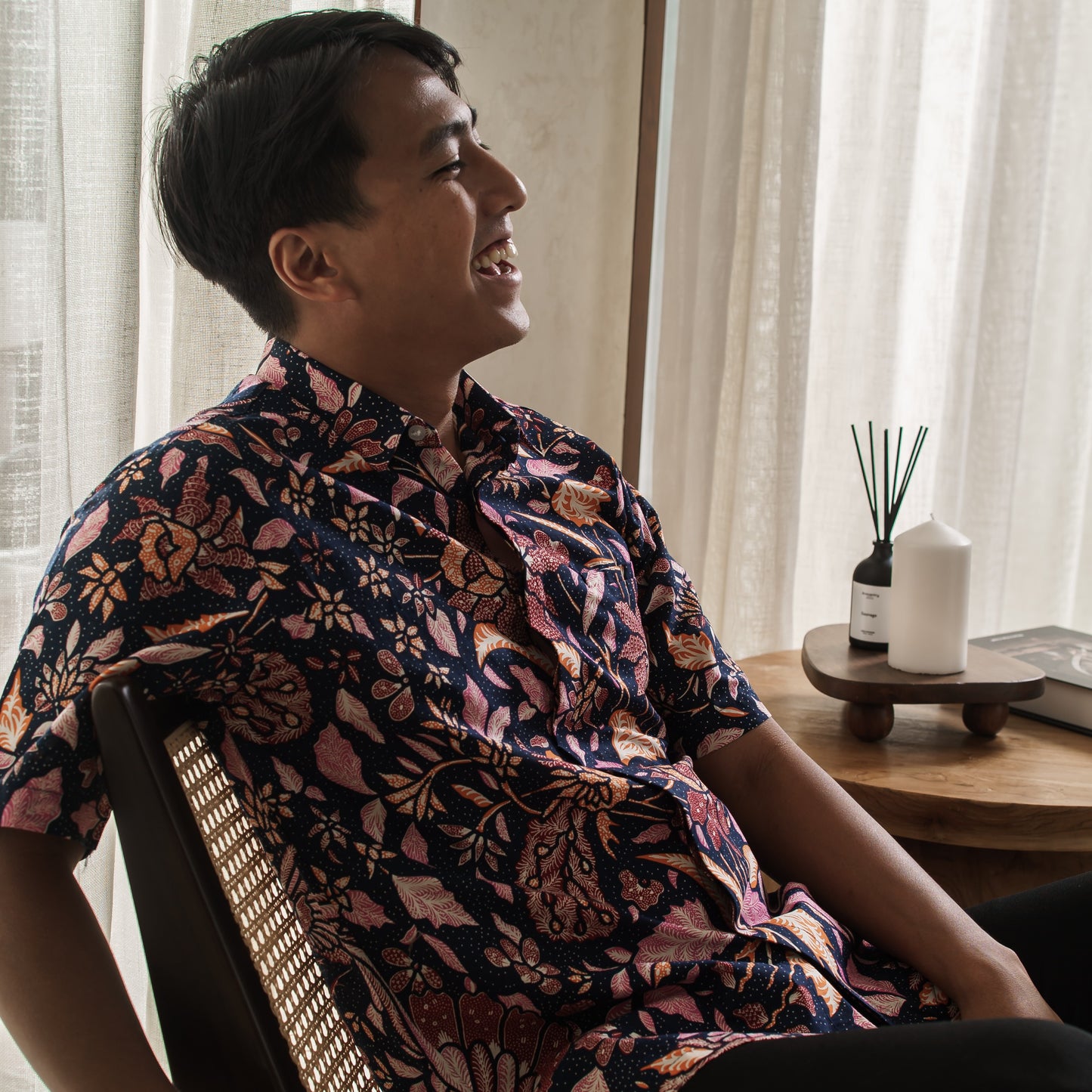 Nuri - Mandalas Premium Men's Short Sleeve Batik Shirt