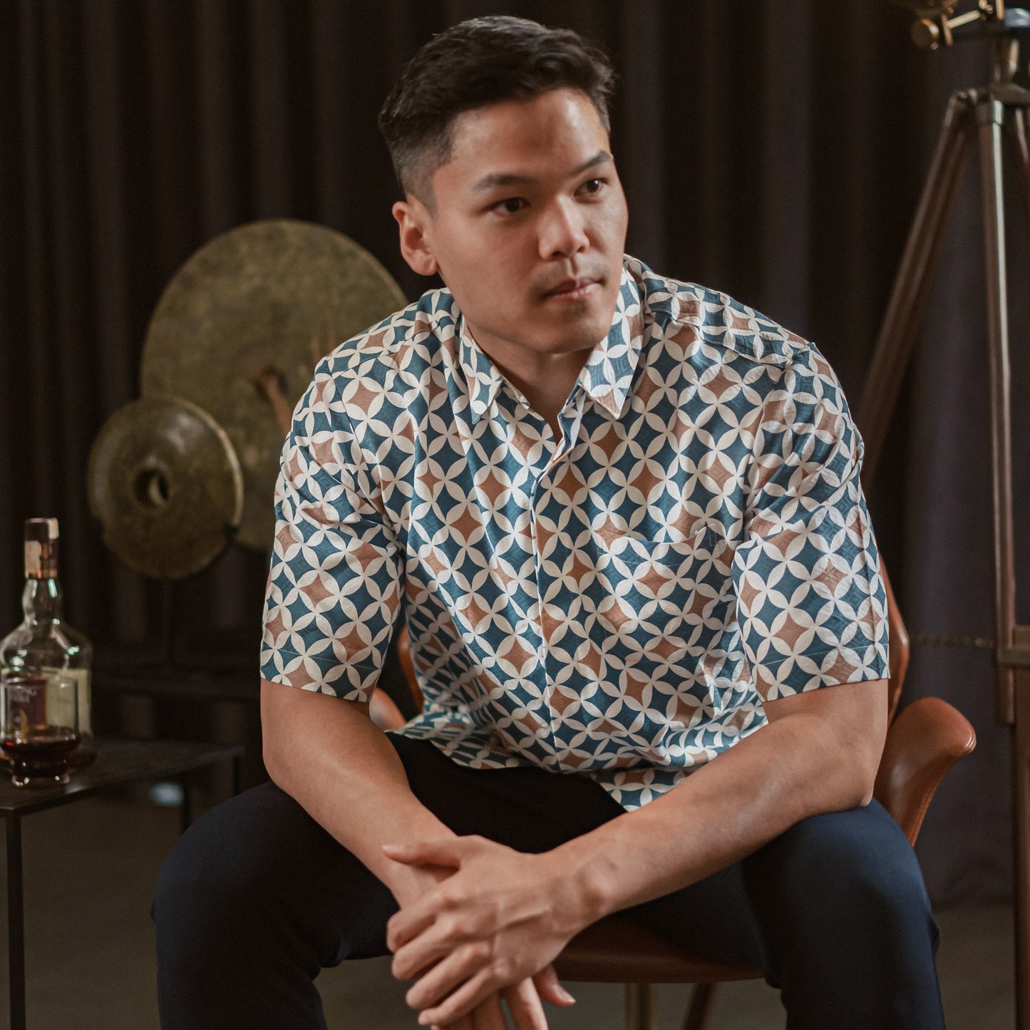 Rolux - Mandalas Premium Men's Short Sleeve Batik Shirt