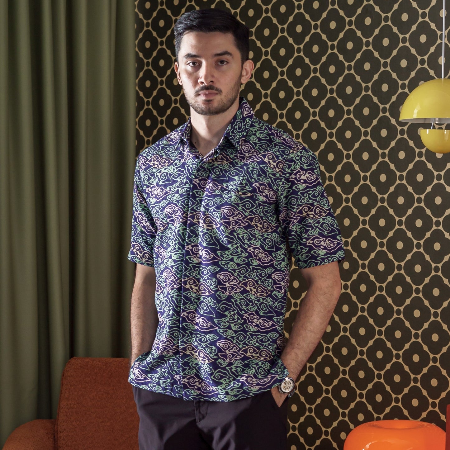 Mendangan - Mandalas Premium Men's Short Sleeve Batik Shirt