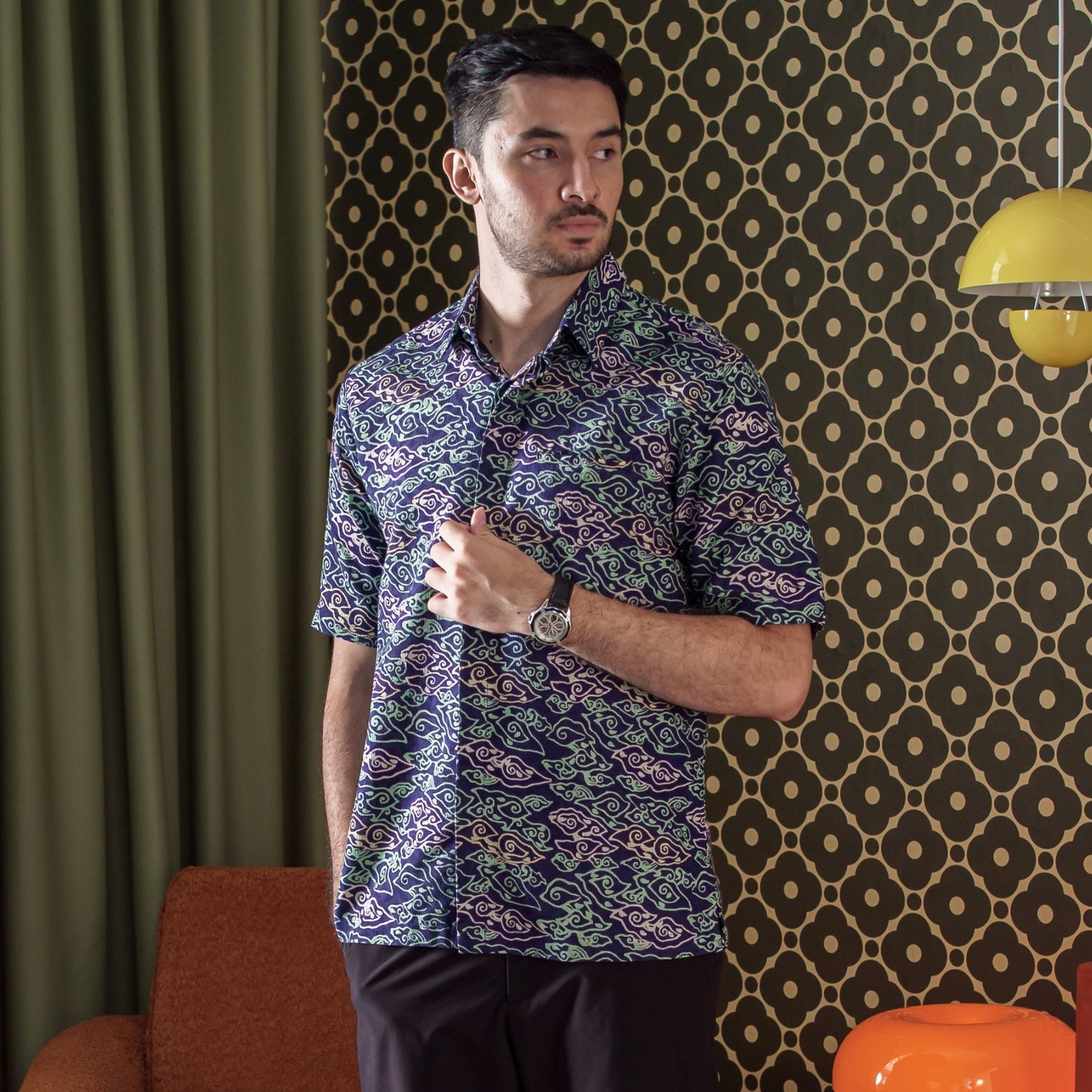 Mendangan - Mandalas Premium Men's Short Sleeve Batik Shirt