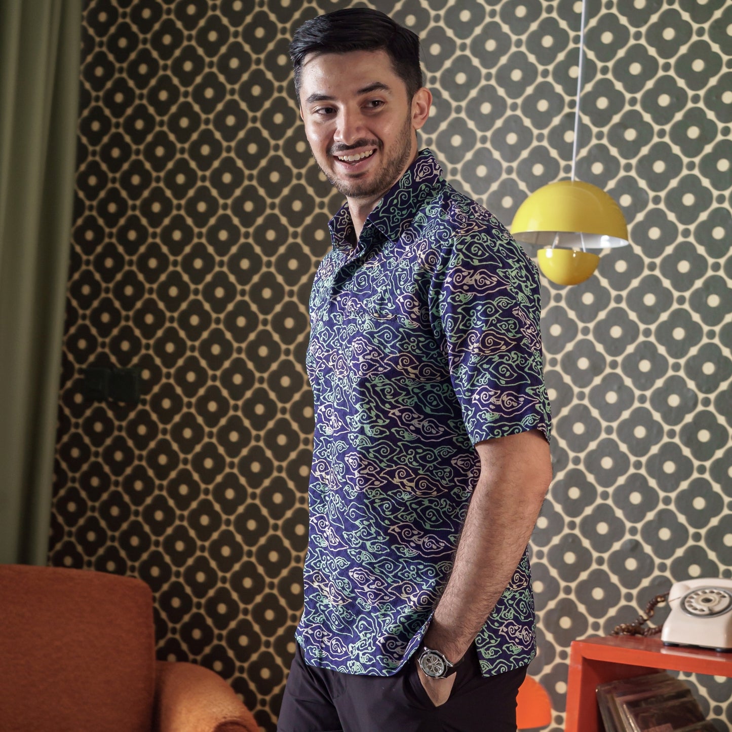 Mendangan - Mandalas Premium Men's Short Sleeve Batik Shirt