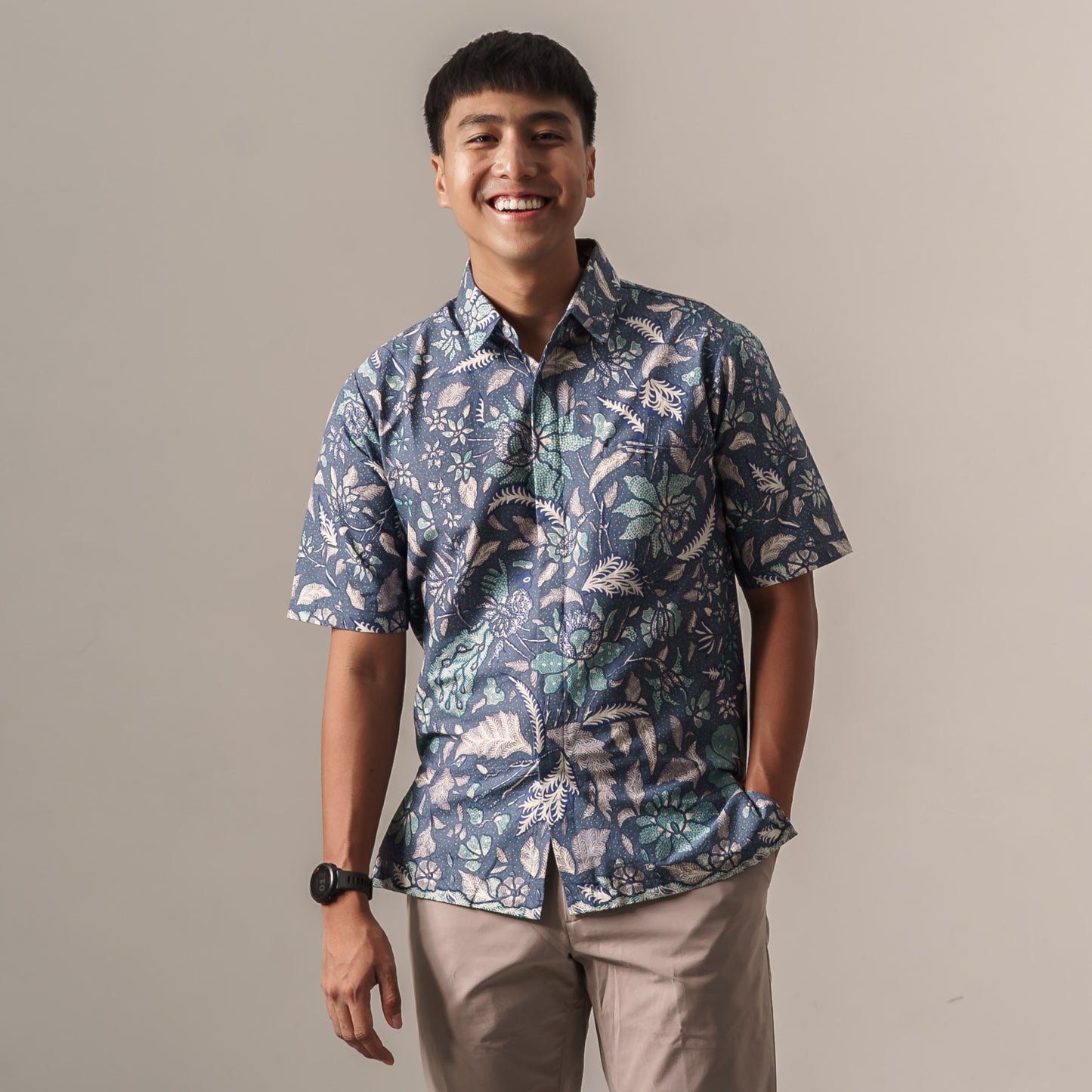 Nuansa - Mandalas Premium Men's Short Sleeve Batik Shirt