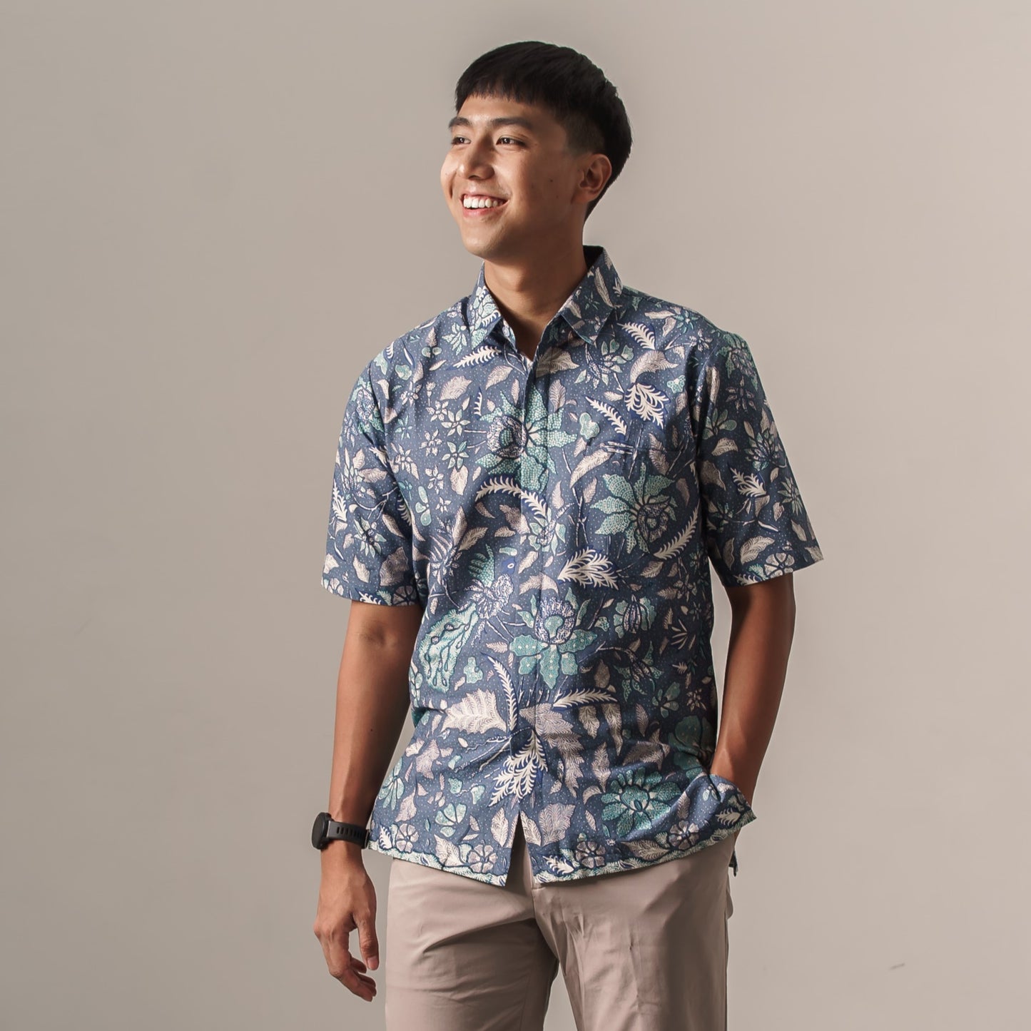 Nuansa - Mandalas Premium Men's Short Sleeve Batik Shirt