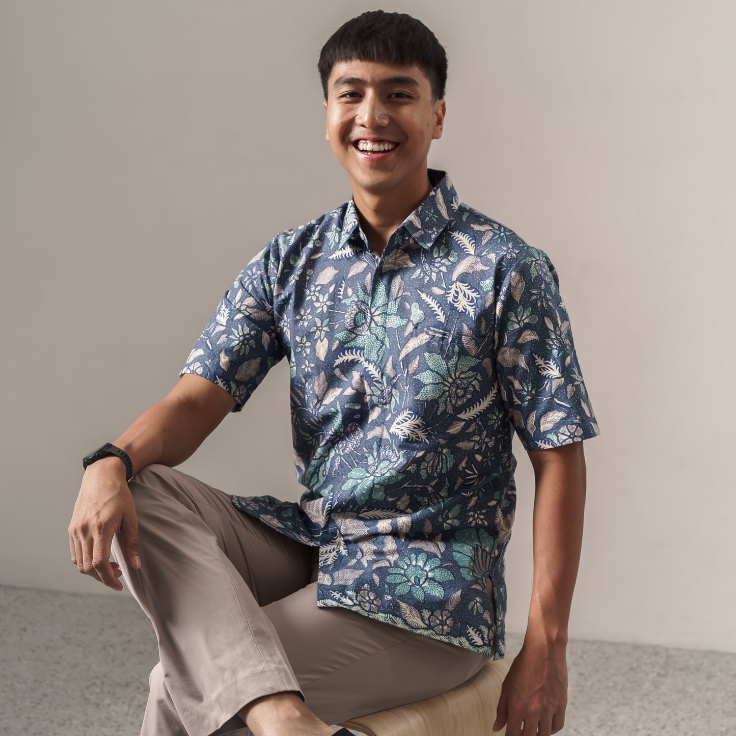 Nuansa - Mandalas Premium Men's Short Sleeve Batik Shirt