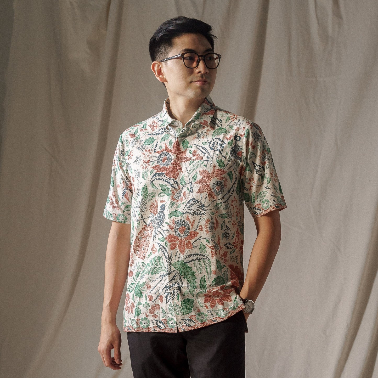 Nural - Mandalas Premium Men's Short Sleeve Batik Shirt