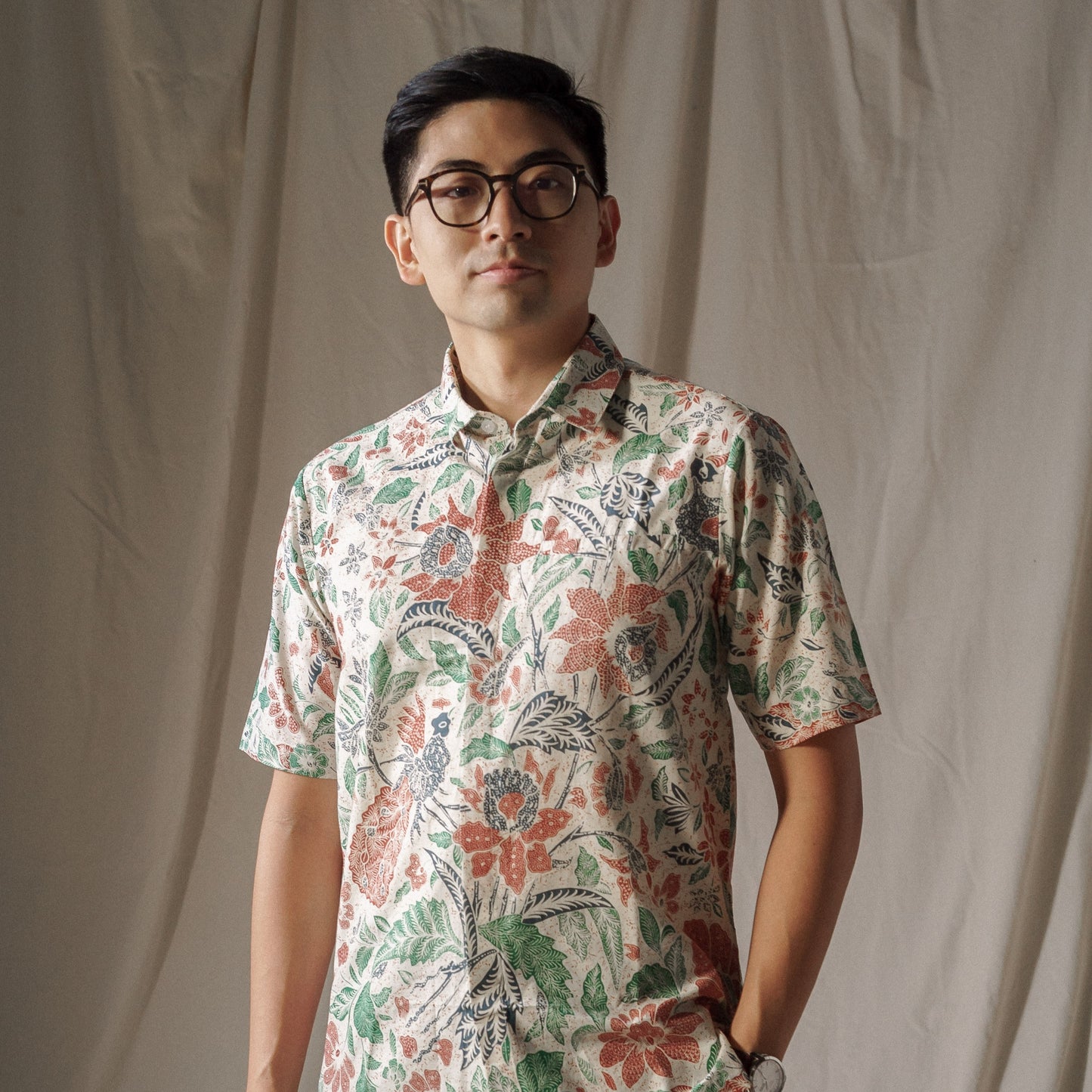 Nural - Mandalas Premium Men's Short Sleeve Batik Shirt