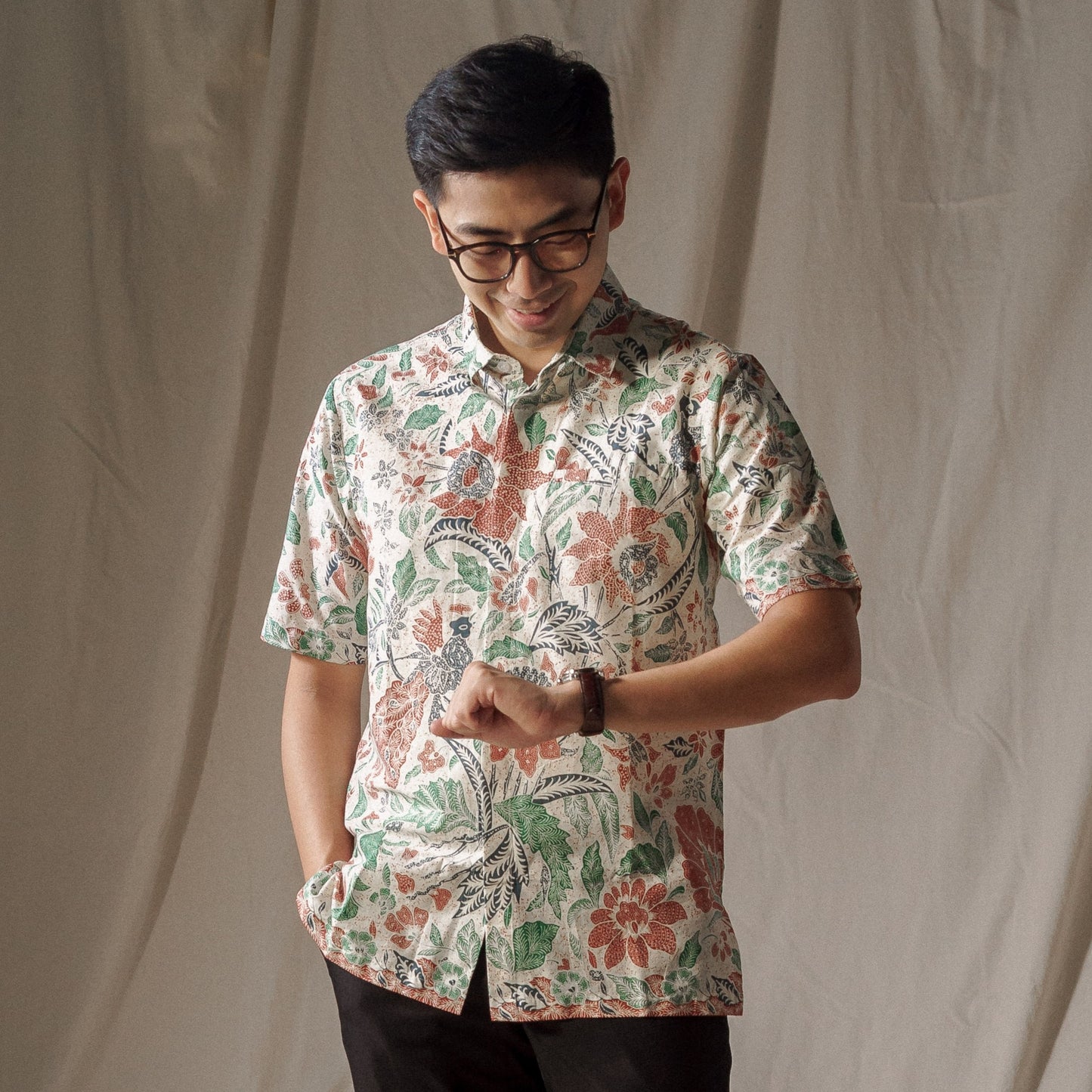 Nural - Mandalas Premium Men's Short Sleeve Batik Shirt