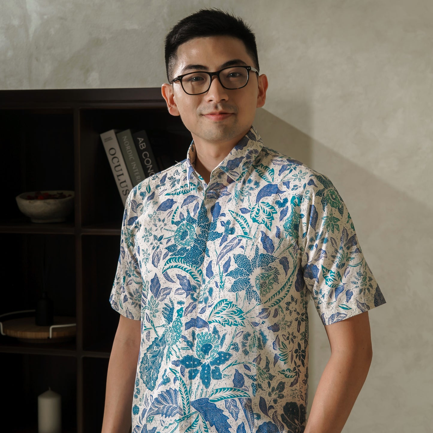 Nurani - Mandalas Premium Men's Short Sleeve Batik Shirt