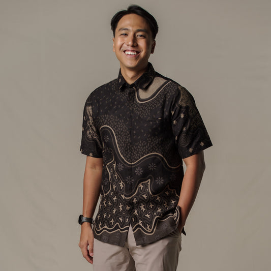 Oviti - Mandalas Kemeja Batik Pria Premium Lengan Pendek
