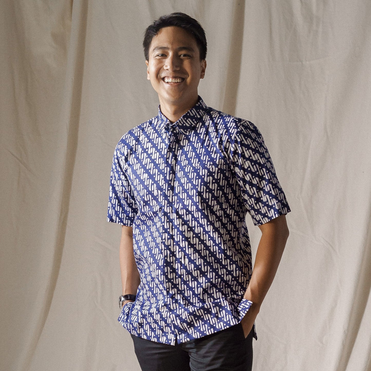 Parizon - Mandalas Premium Men's Short Sleeve Batik Shirt