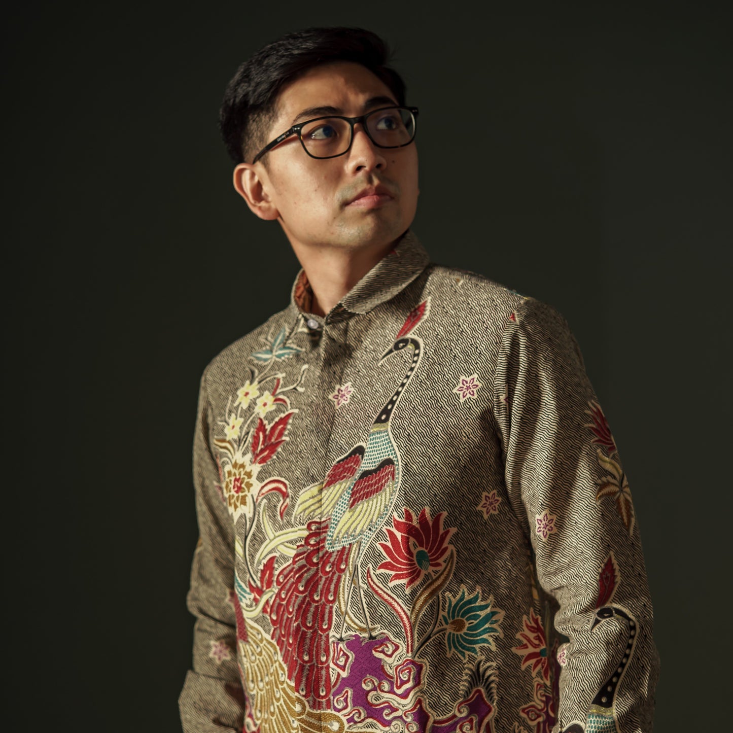 Pavo - Mandalas Premium Men's Long Sleeve Batik Shirt
