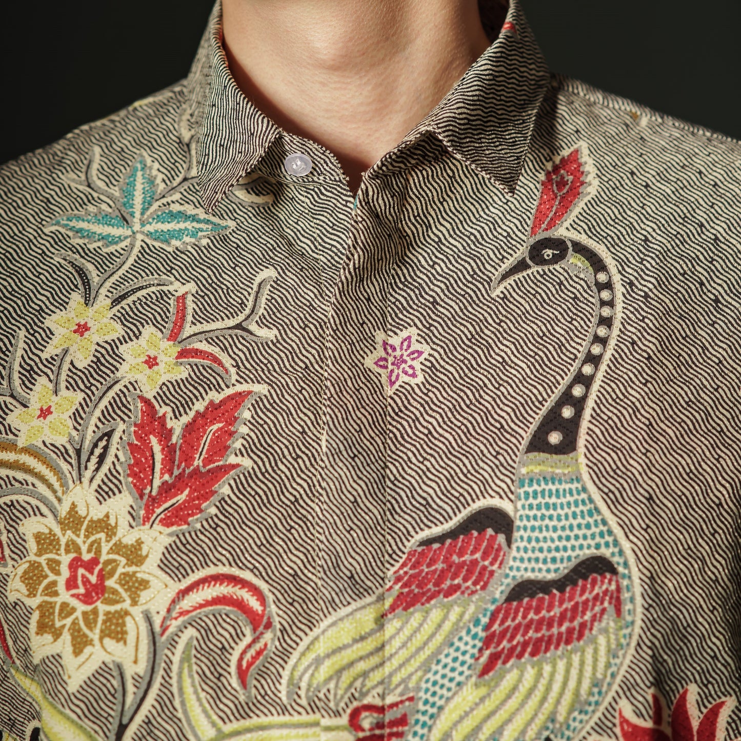 Pavo - Mandalas Premium Men's Long Sleeve Batik Shirt