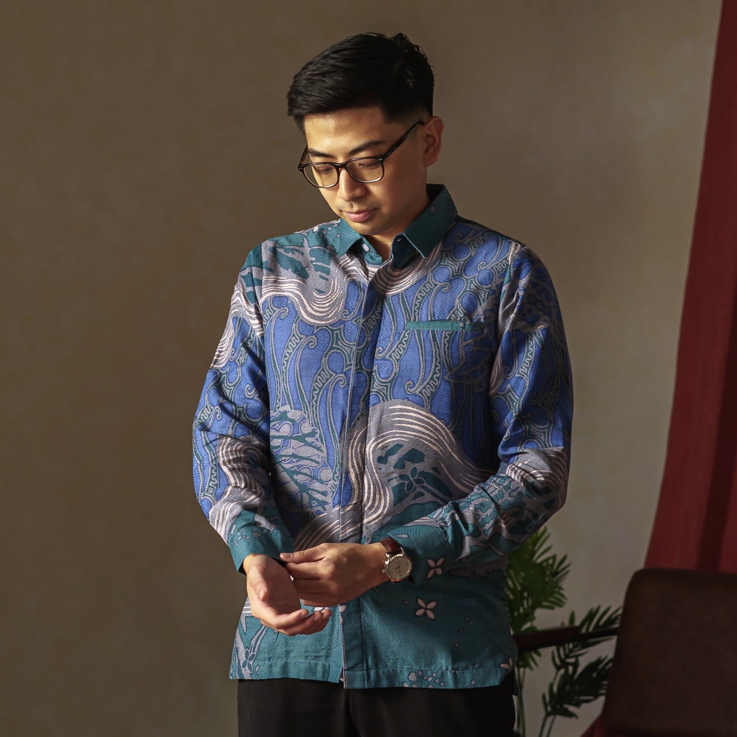 Riak - Mandalas Kemeja Batik Pria Lengan Panjang