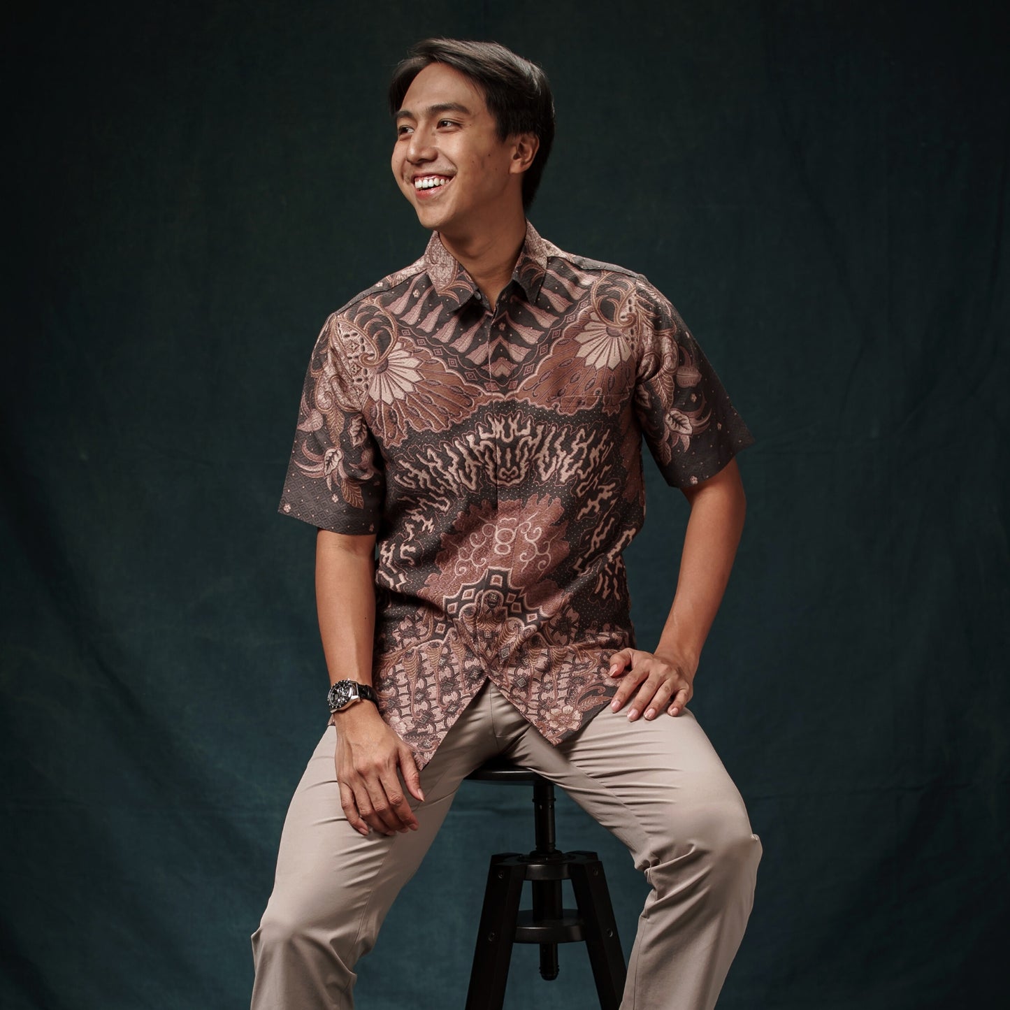 Rodlok - Mandalas Premium Men's Short Sleeve Batik Shirt