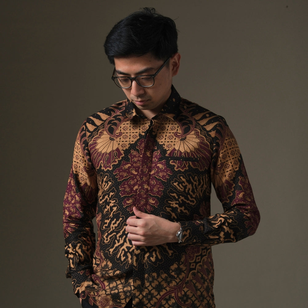 Rodmor - Mandalas Premium Men's Long Sleeve Batik Shirt