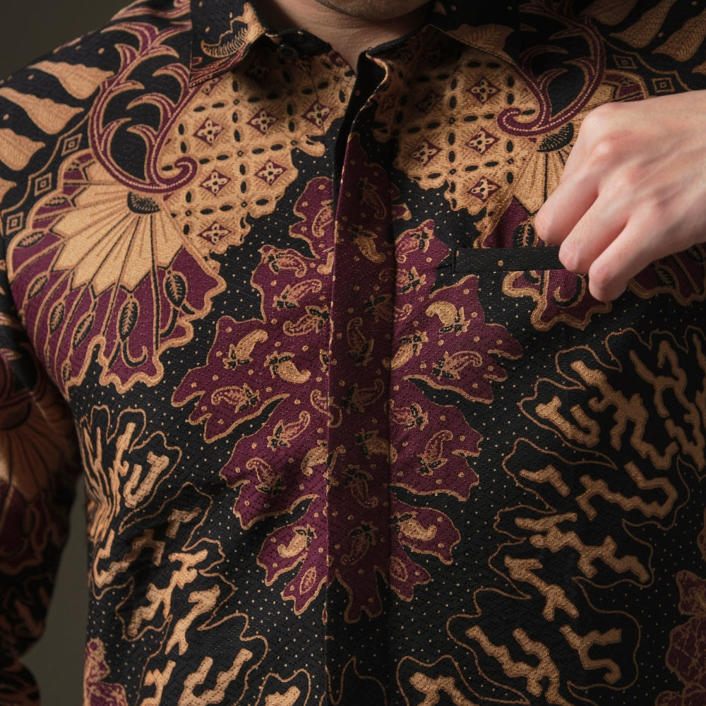 Rodmor - Mandalas Premium Men's Long Sleeve Batik Shirt