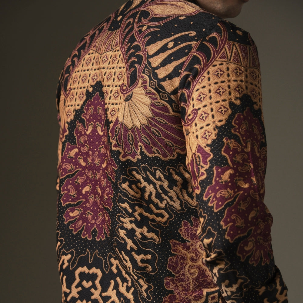 Rodmor - Mandalas Premium Men's Long Sleeve Batik Shirt