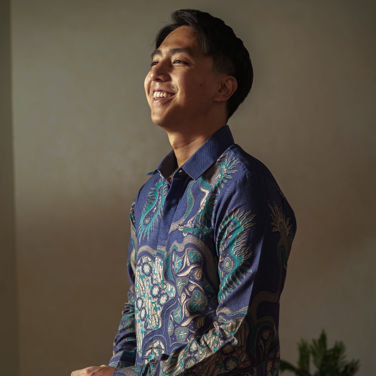 Sagara - Mandalas Premium Men's Long Sleeve Batik Shirt