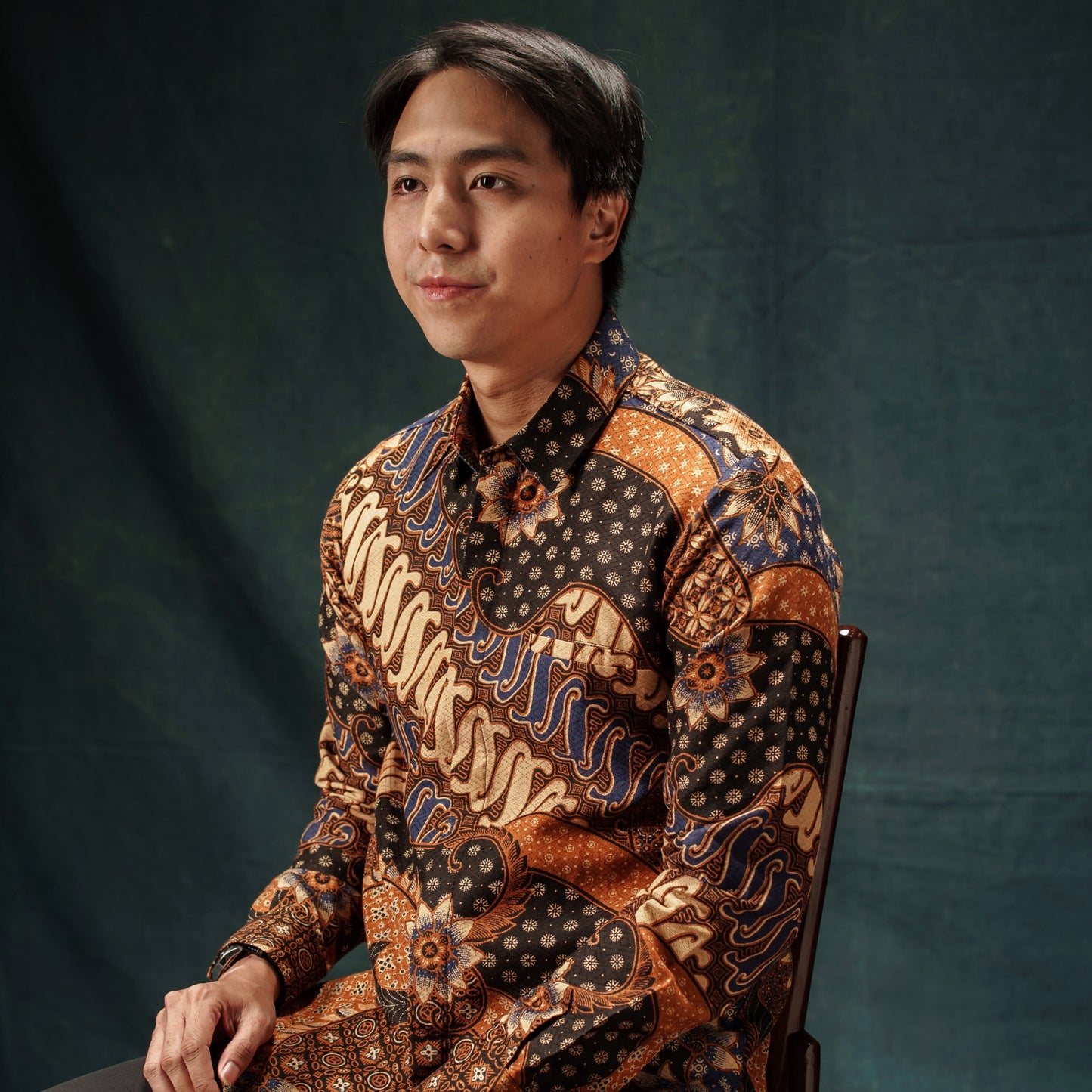 Sailendra - Mandalas Premium Men's Long Sleeve Batik Shirt